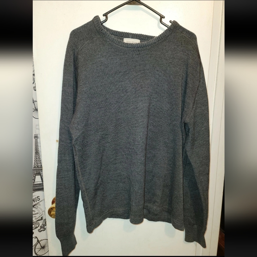 Field & Stream Charcoal Knit Pullover Mens Sweater B7